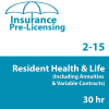 60 hr 2-15 Health and Life Insurance Pre-Licensing course (including Annuities and Variable Contracts) - 3 Month enrollment