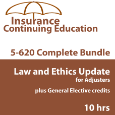 10 hrs -CE Bundle 4 hr Law & Ethics + 6 hr All-Lines Adjusters CE
