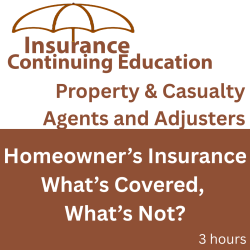 3 hr Public Adjuster CE (3-20) - Homeowners Insurance 3 hr Public Adjuster CE (3-20) - Homeowners Insurance